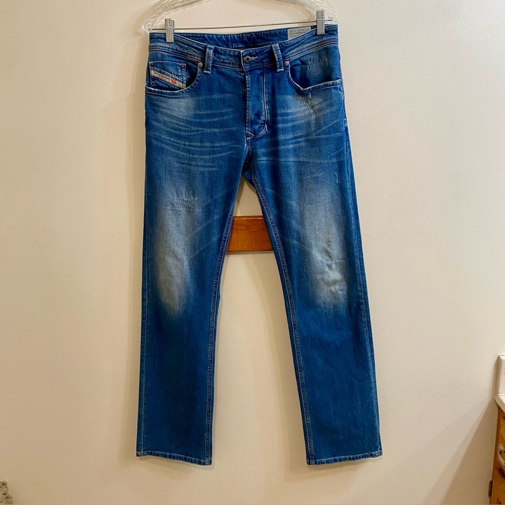 Diesel Larkee Regular Straight Jeans 32x32 Mens 0850U Denim Stretch ButtonFly - Picture 7 of 14